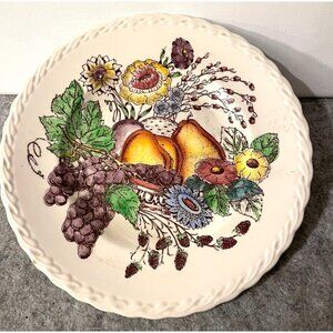 1940's Vernon Kilns Handpainted Bread Plate 7.5" Fruitdale Pattern  # 2214